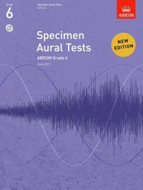 A B Specimen Aural Tests Gr 6 Bk/cd From 2011