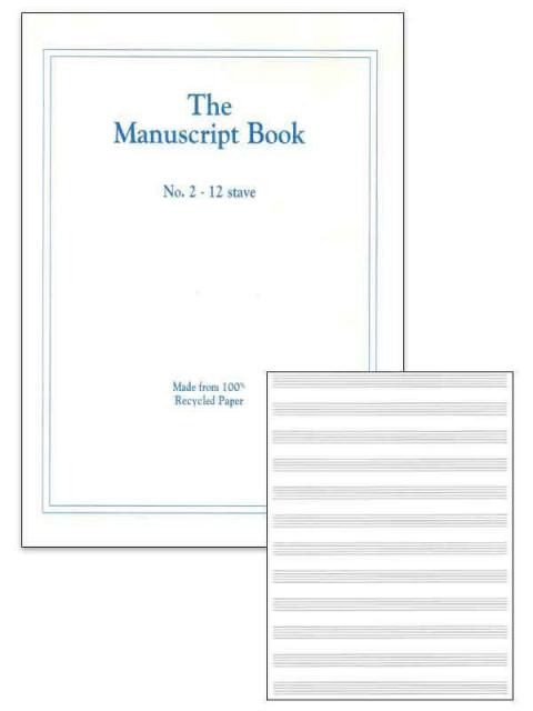 Manuscript Bk 2 12 Stave (recycled) 48pp Stapled