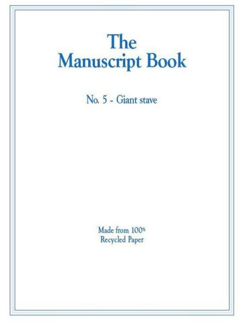 Manuscript Book 5 10 Stave Giant Recycled 20pp