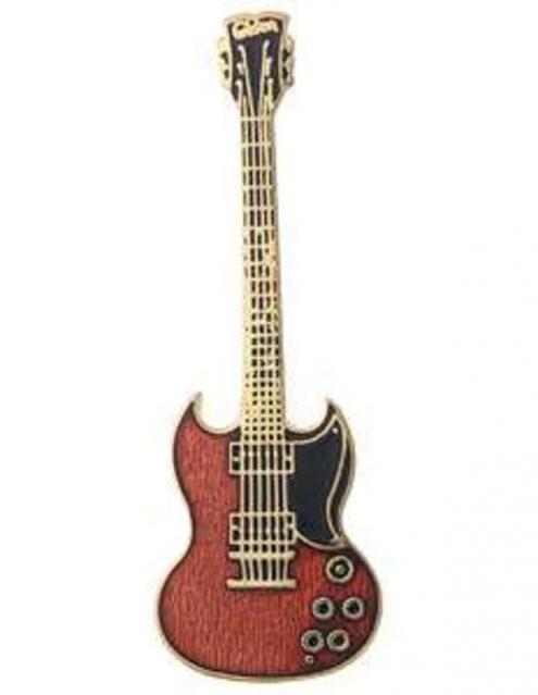 Mini Pin Sg Guitar Red