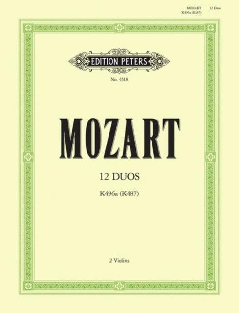 Mozart - 12 Easy Duets K 496a 2 Violins