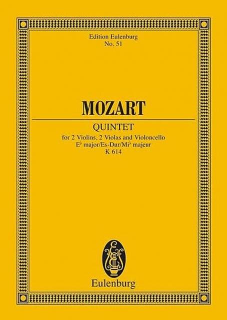 Mozart - String Quintet E Flat K 614 Study Score