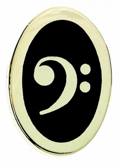 Mini Pin Bass Clef Oval