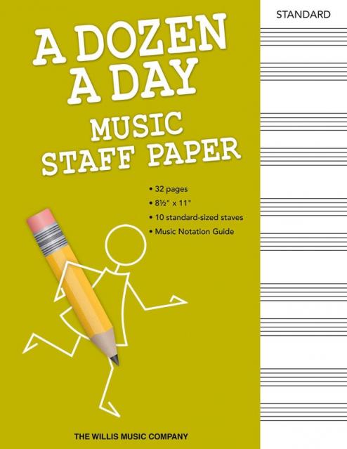 A Dozen A Day - Music Staff Paper