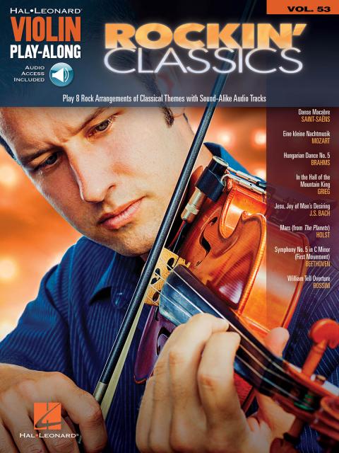 ROCKIN CLASSICS VIOLIN PLAYALONG V53 BK/OLA