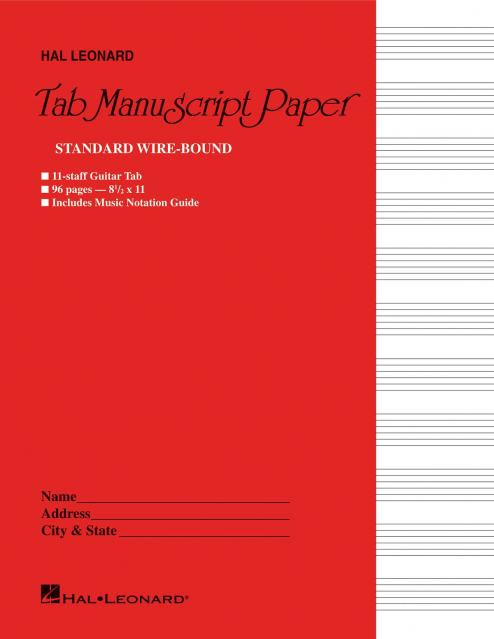 Guitar Tab Manuscript Paper Wire-bound