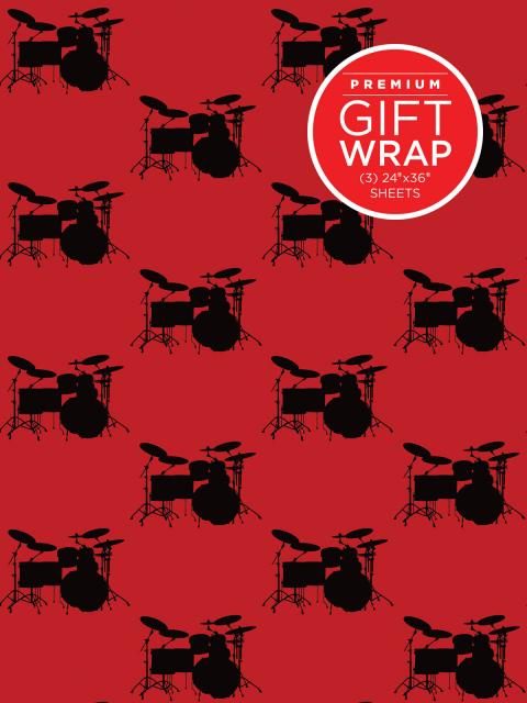 Gift Wrapping Paper Drumset Theme