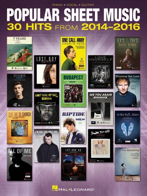 POPULAR SHEET MUSIC 30 HITS 2014-16 PVG