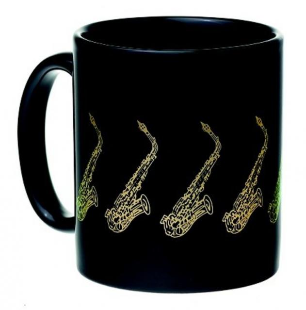 Mug Sax Black And Gold