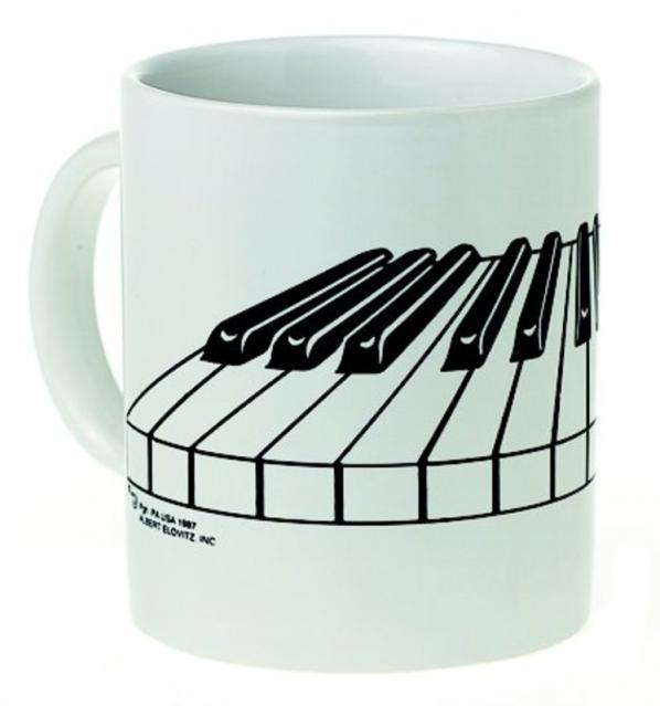 Mug Music Design 3d Keyboard White