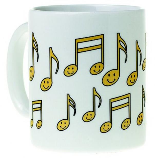 Mug Music Design Happy Notes