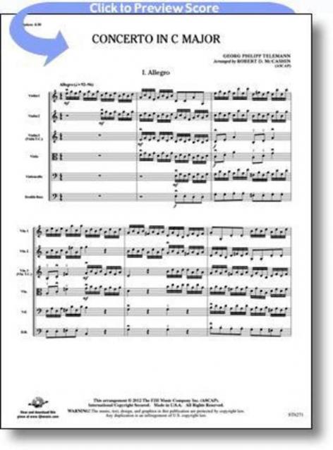 Concerto C Arr Mccashin String Orchestra Sc/pts