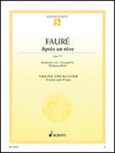 Faure - Apres Un Reve Op 7 No 1 Violin/piano