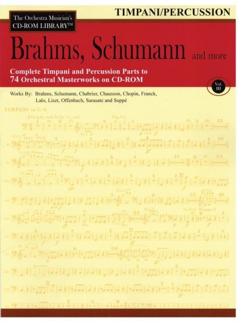 Brahms Schumann & More Cd Rom Lib Timp Per V3