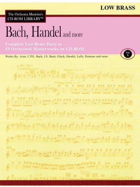 Bach Handel & More Low Brass Cd Rom Lib V10