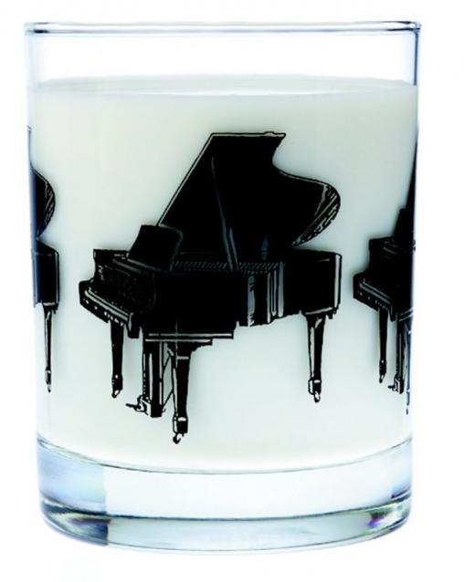 Glass Grand Piano Black Imprint