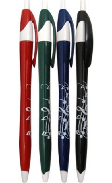 Pen Music Staff Assorted Colours