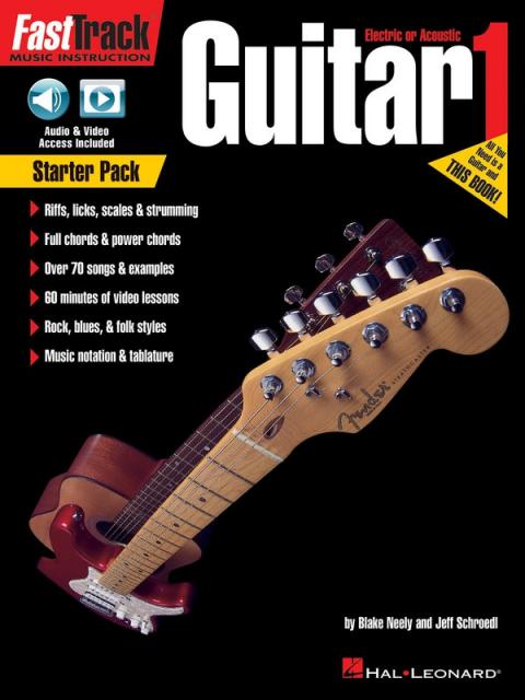 FASTTRACK GUITAR STARTER PACK BK/OLM