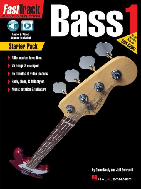 FASTTRACK BASS GUITAR STARTER PACK BK/OLM