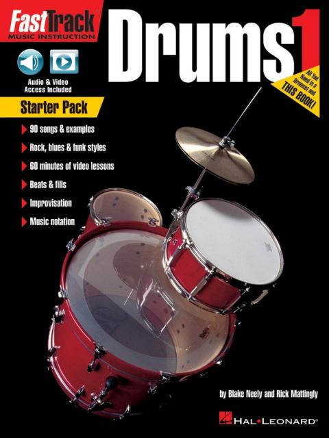 FASTTRACK DRUMS METHOD STARTER PACK BK/OLM