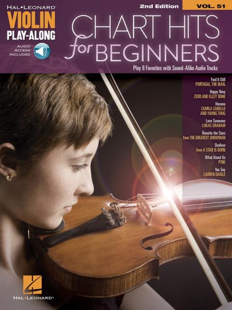 CHART HITS FOR BEGINNERS VIOLIN PLAYALONG V51 BK/OLA