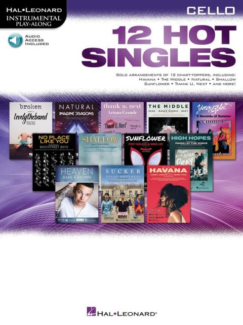 12 Hot Singles For Cello Bk/ola