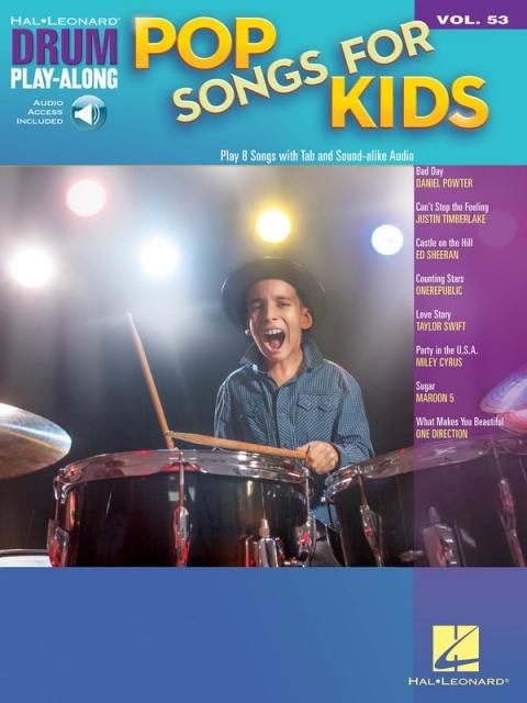 Pop Songs For Kids Drum Playalong V53 Bk/ola