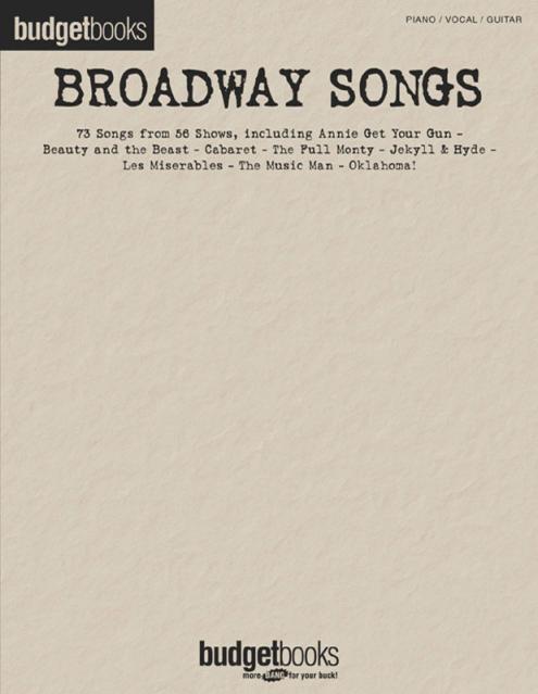 Budget Books Broadway Songs Pvg