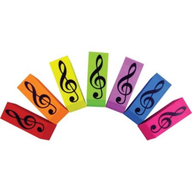 Wedge Treble Clef Erasers