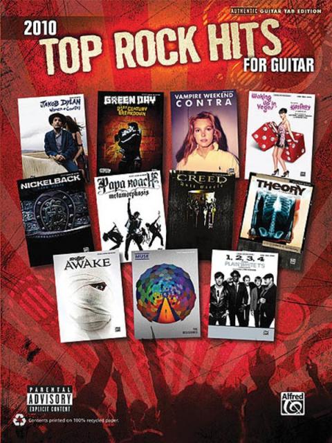 2010 Top Rock Hits For Guitar Recorded Versions