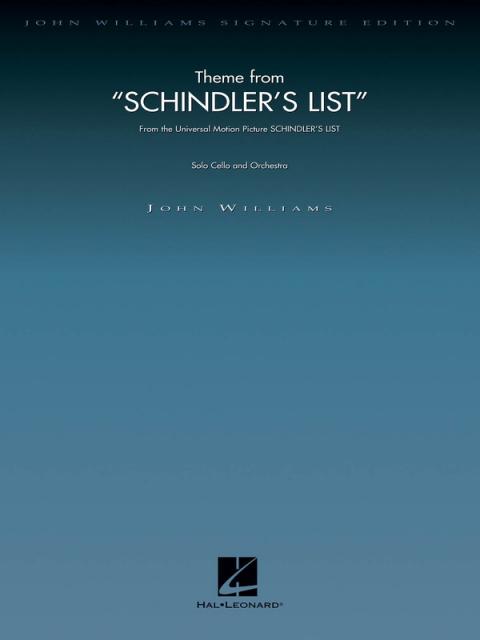 THEME FROM SCHINDLERS LIST CELLO/ORCH DELUXE SCORE