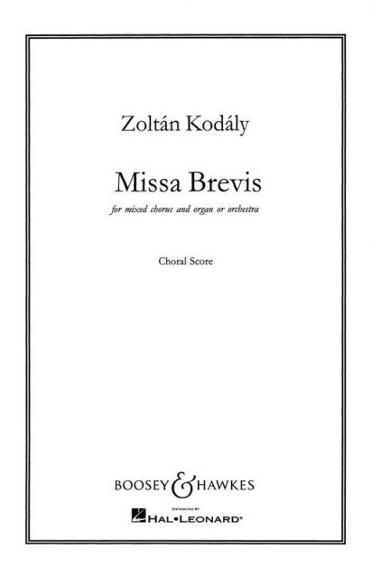 Missa Brevis Choral Score Chorus Parts Only