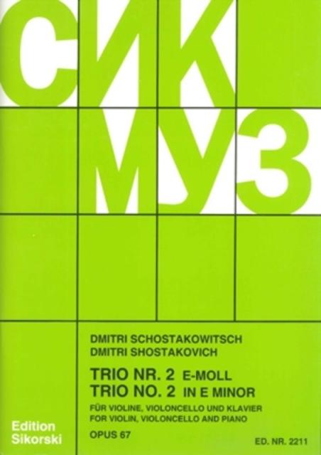 Piano Trio No 2 Op 67 Sc/pts Piano Violin Cello