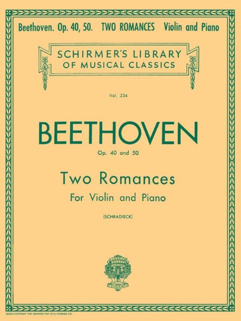 Beethoven - 2 Romances Op 40 & 50 Violin/piano