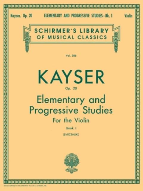 Kayser - 36 Elementary Prog Studies Op 20 Bk 1 Violin