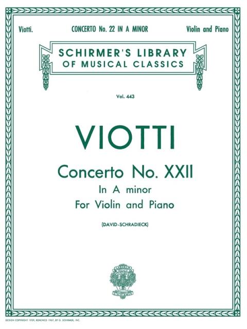 Viotti - Concerto No 22 A Minor Violin/piano