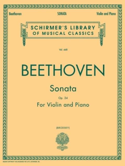 Beethoven - Sonata Op 24 For Violin/piano