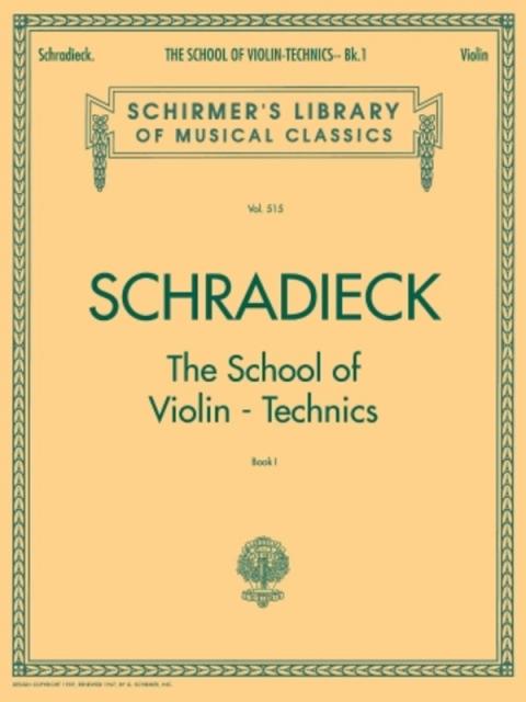 Schradieck - School Of Violin Technics Bk 1