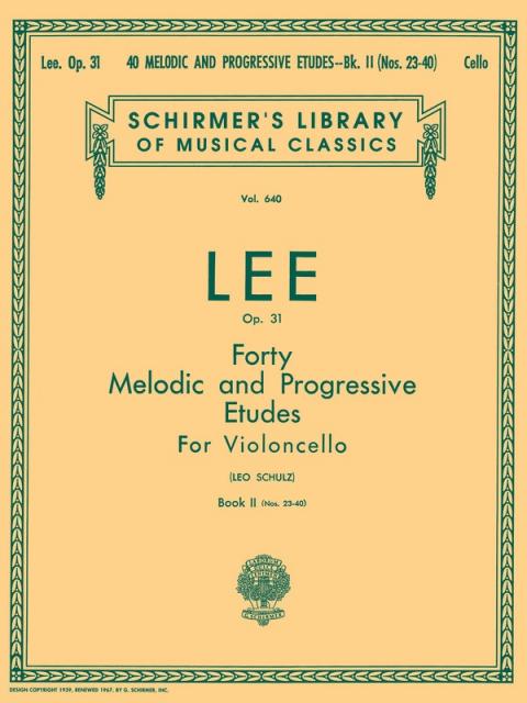 Lee - 40 Melodic Progressive Etudes Op 31 Bk 2 Cello