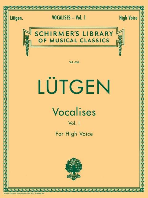 Lutgen - Vocalises Vol 1 High Voice