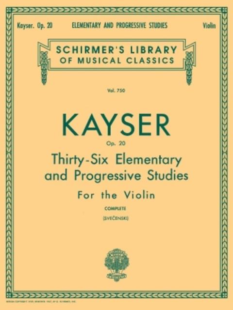 Kayser - 36 Elementary Progressive Studies Op 20 Violin