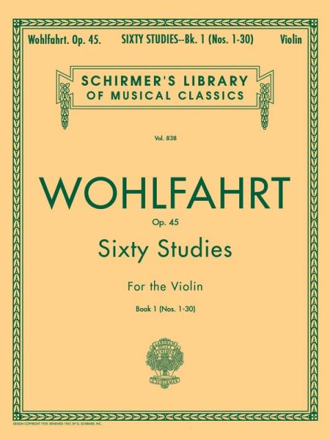 Wohlfahrt - 60 Studies Op 45 Bk 1 Violin