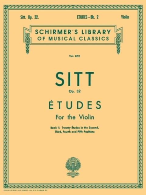 Sitt - Etudes Op 32 Bk 2 For Violin