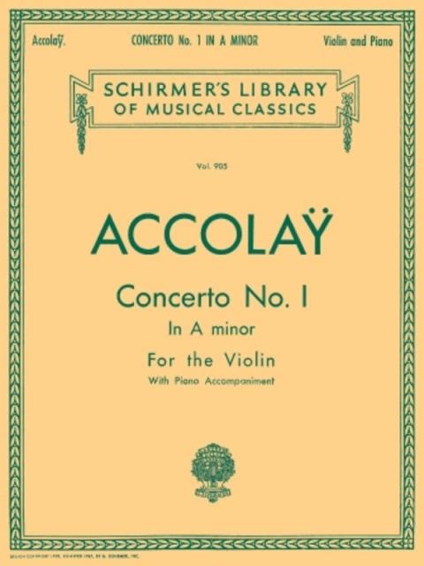 Accolay - Concerto No 1 A Min Violin/piano