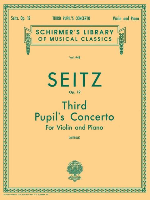 Seitz - Pupils Concerto No 3 Violin/piano