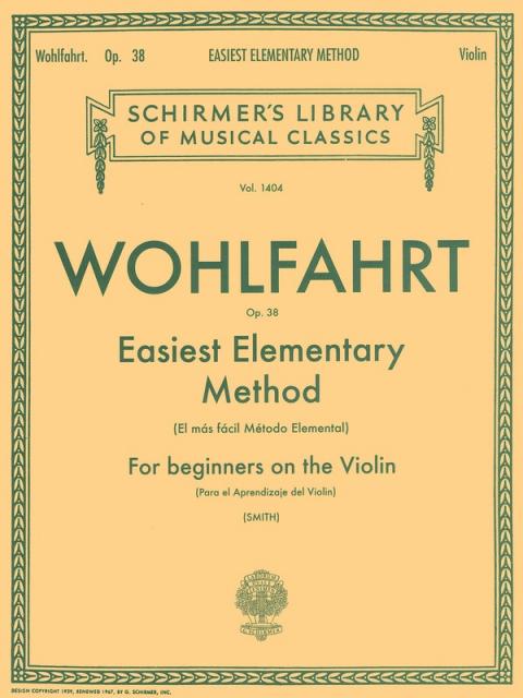 Wohlfahrt - Easiest Elementary Method Op 38 Violin