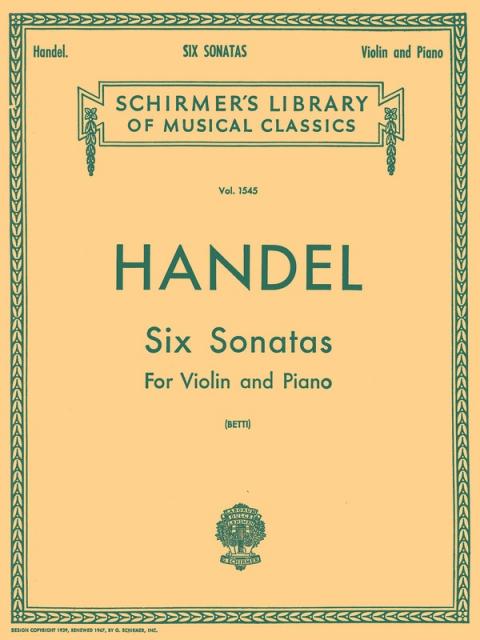 Handel - 6 Sonatas For Violin/piano