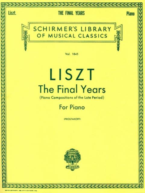 Liszt Final Years Lib.1845 Piano