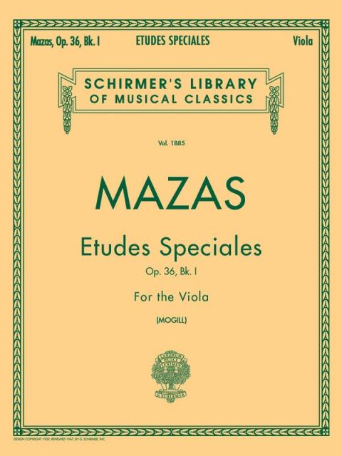 Mazas - Special Etudes Op 36 Bk 1 Viola