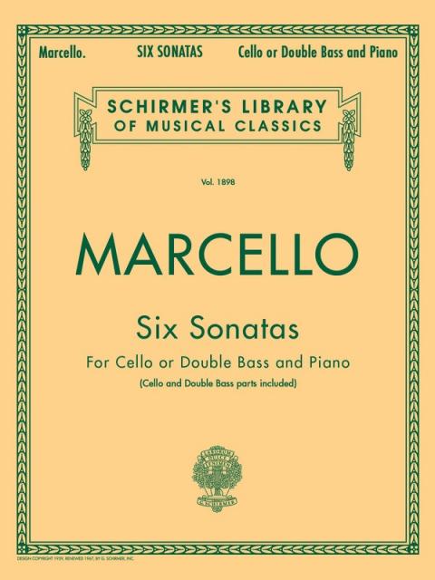 Marcello - 6 Sonatas Cello Or Double Bass/piano